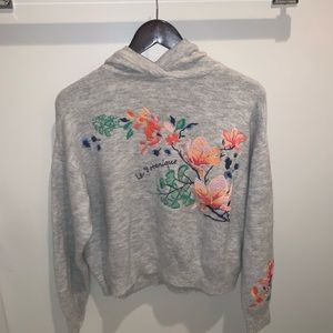 Women’s Grey Cropped Sweatshirt/Sweater